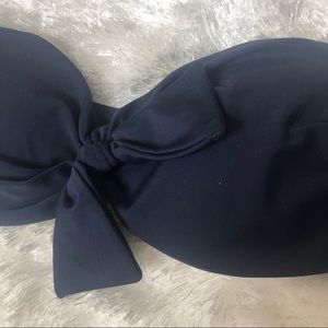 Aerie Navy Blue Bandeau Bikini Top